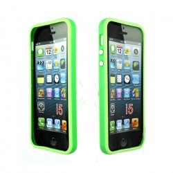iPhone 5 5S Bumper with Chrome Button  (Lime - Green) iPhone 5 5S Bumper with Chrome Button  (Lime - Green)